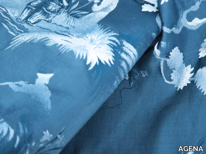 LI RIVER - Jacquard fabric with floral pattern _ AGENA