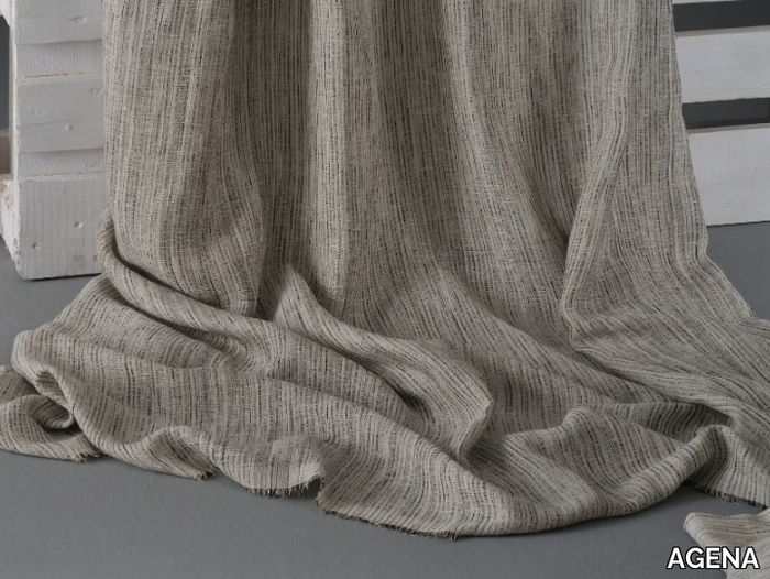 WELL - Striped linen fabric for curtains _ AGENA