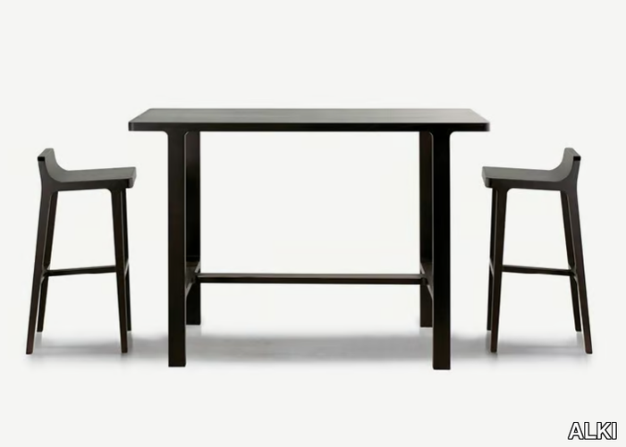 EMEA - Rectangular oak high table _ ALKI