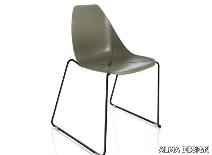 X SLED - Sled base polypropylene chair _ ALMA DESIGN