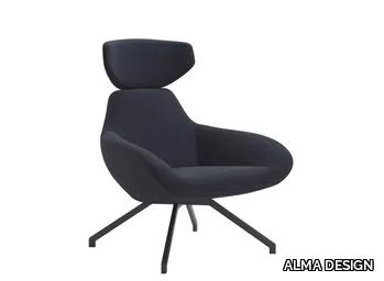 X 2BIG - Fabric armchair with steel base _ ALMA DESIGN