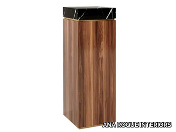 TOPO - Wooden pedestal with marble top _ ANA ROQUE INTERIORS