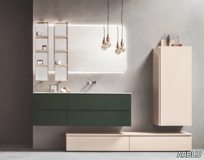 HITO - Single vanity unit with cabinets with drawers _ ARBLU