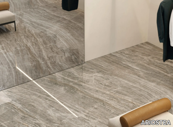 ULTRA MARMI - DAINO GRIGIO - Porcelain stoneware wall/floor slabs with marble effect _ ARIOSTEA