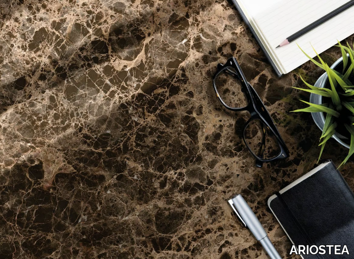 ULTRA MARMI - DARK EMPERADOR - Porcelain stoneware wall/floor slabs with marble effect _ ARIOSTEA