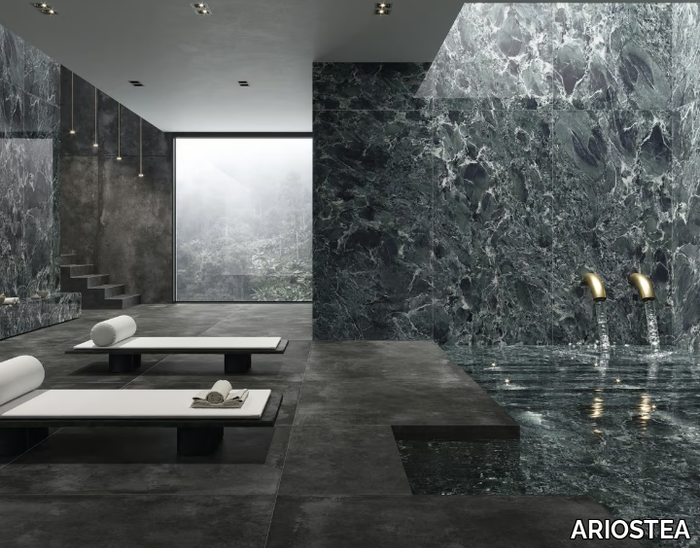 ULTRA MARMI - VERDE ST. DENIS - Porcelain stoneware wall/floor slabs with marble effect _ ARIOSTEA