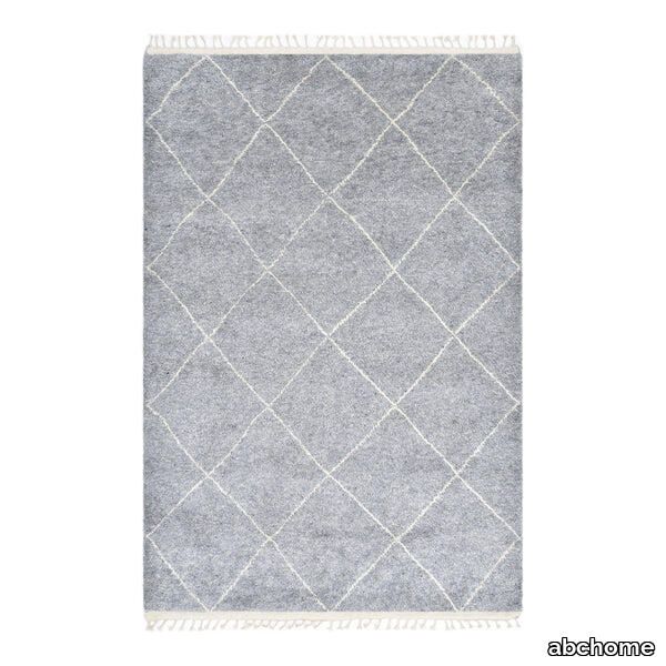 Grey Diamond Moroccan Shag Rug