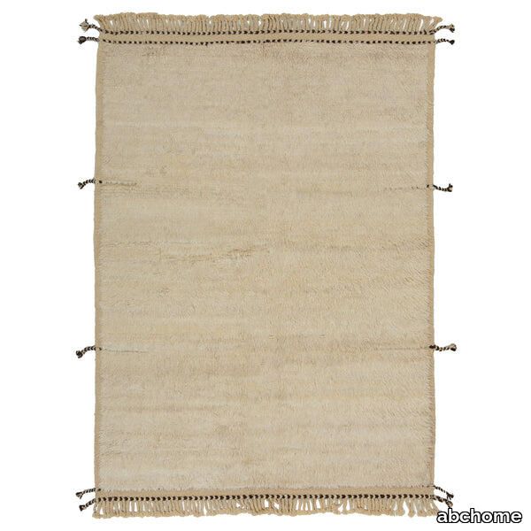 Beige Modern Wool Rug