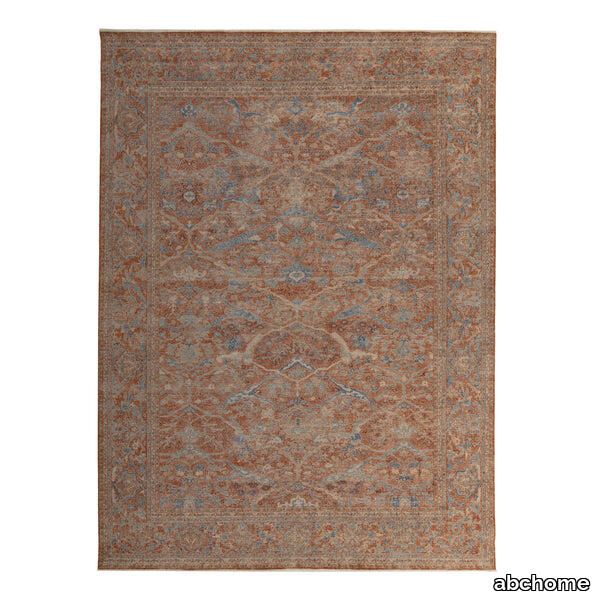 Red Distressed Traditional Wool Rug