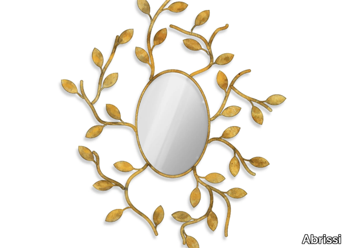 FOLIAGE OVAL CONTEMPORARY - Oval wall-mounted mirror _ Abrissi