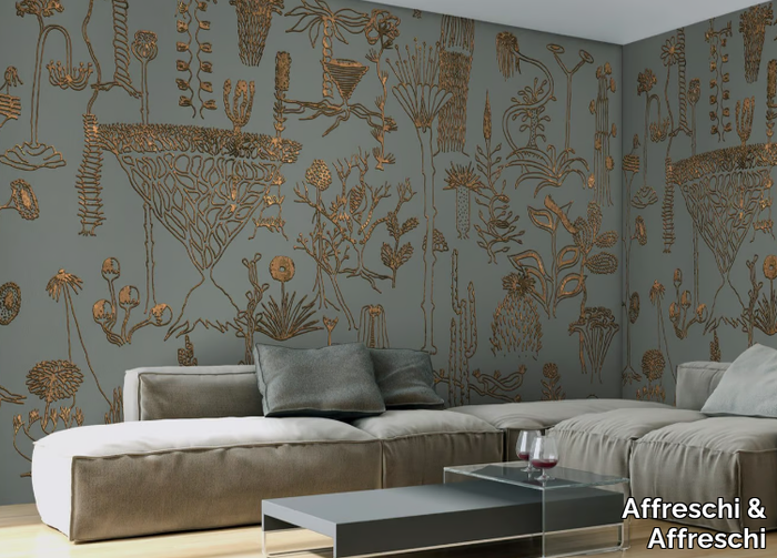 SEASON 1 KW0701 - Ecological Plaster backing wallpaper with floral pattern _ Affreschi & Affreschi