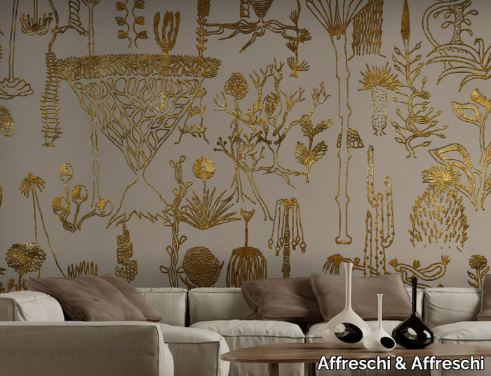 SEASON 1 KW0702 - Ecological Plaster backing wallpaper with floral pattern _ Affreschi & Affreschi