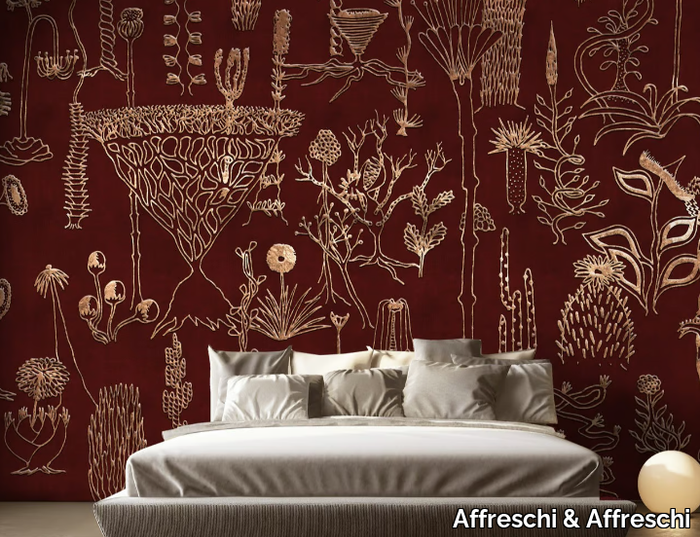 SEASON 1 KW0703 - Ecological Plaster backing wallpaper with floral pattern _ Affreschi & Affreschi