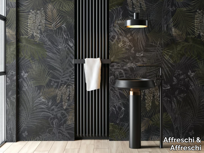 SHADOWS SH 12 - Ecological Plaster backing wallpaper with floral pattern _ Affreschi & Affreschi