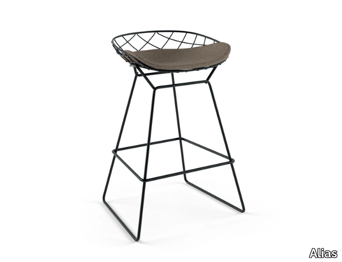 KOBI MEDIUM STOOL - N02 - Sled base powder coated steel stool _ Alias