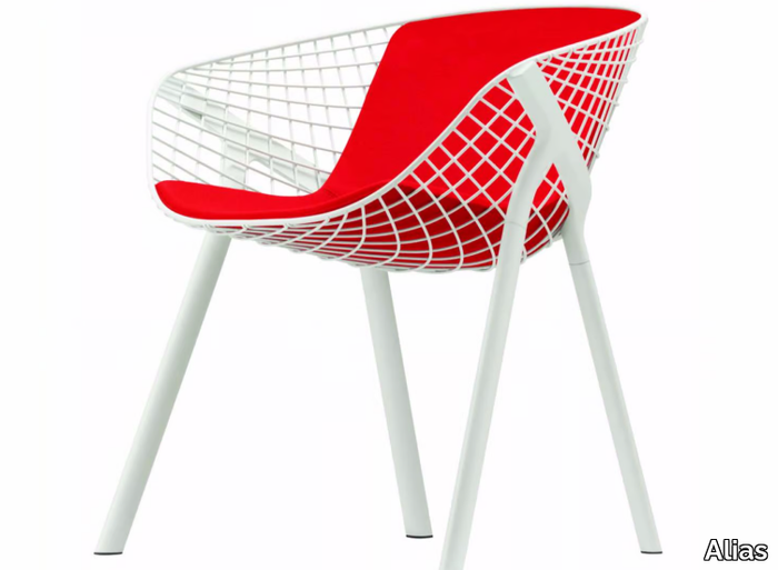 KOBI PAD MEDIUM - 043 - Steel chair with armrests _ Alias