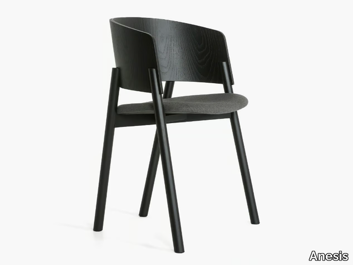 HALLA PLUS - Upholstered solid wood chair _ Anesis