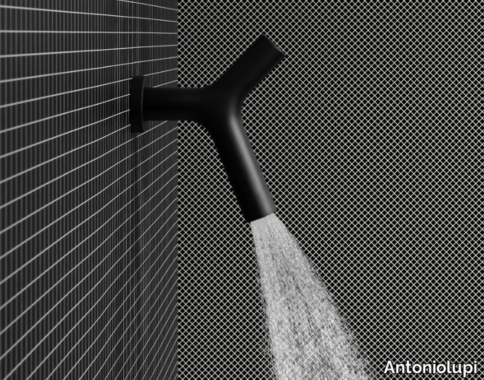 APOLLO 01 - Wall-mounted brass overhead shower _ Antoniolupi