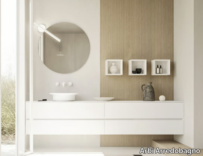 CODE 04 - Single wall-mounted vanity unit with drawers _ Arbi Arredobagno