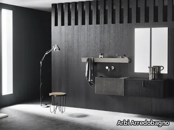 CODE WAVE 07 - Wall-mounted vanity unit with drawers _ Arbi Arredobagno