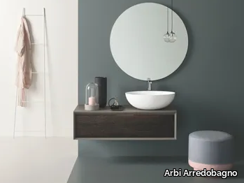 MATERIA VIP 02 - Wall-mounted vanity unit with drawers _ Arbi Arredobagno