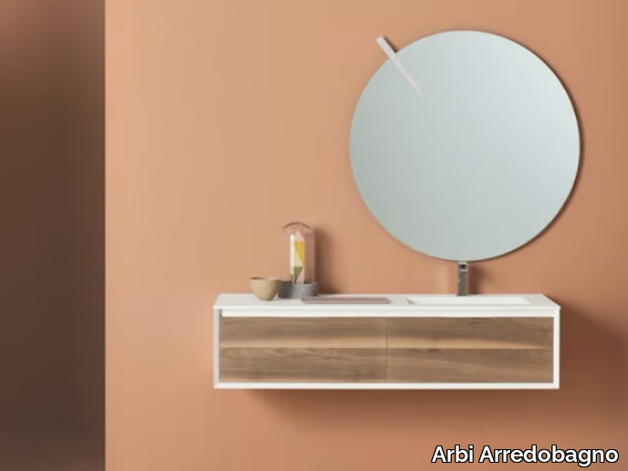 MATERIA VIP 06 - Wall-mounted vanity unit with drawers _ Arbi Arredobagno