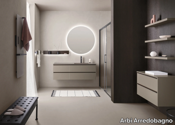 SKY Gola Special 03 - Single vanity unit with integrated washbasin _ Arbi Arredobagno