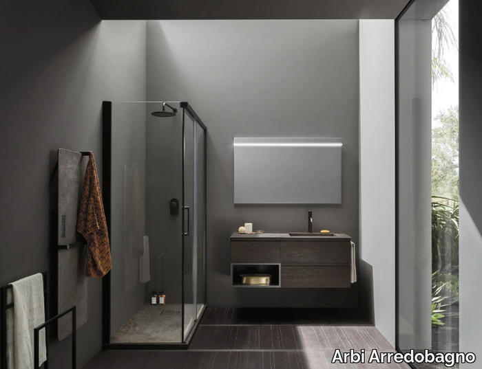 STREET 06 - Single vanity unit with integrated washbasin _ Arbi Arredobagno