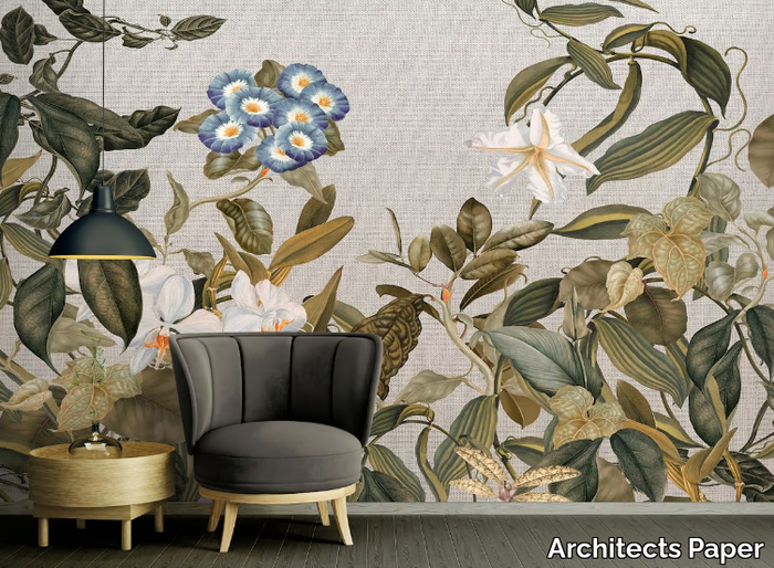 BOTANIC SKETCH - Washable nonwoven wallpaper with floral pattern _ Architects Paper