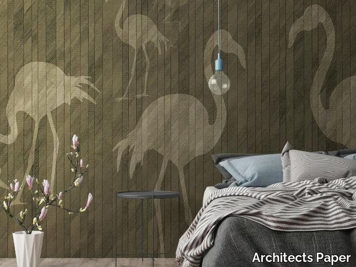 FLAMINGOS - Digital printing vinyl wallpaper _ Architects Paper