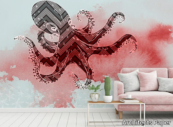 OCTOPUS GRAPHIC - Washable nonwoven wallpaper _ Architects Paper