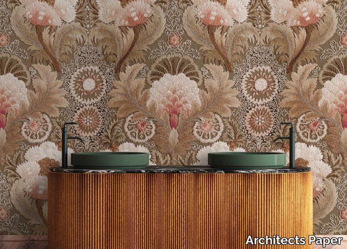CHATEAU - Ecological nonwoven wallpaper with floral pattern _ Architects Paper