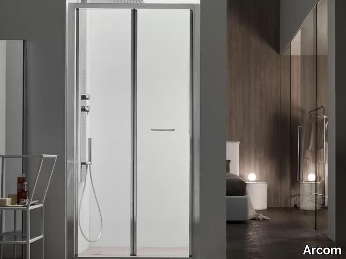 A6 - Niche glass shower cabin with folding door _ Arcom