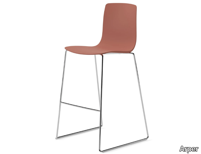 AAVA 02 - Sled base high barstool _ Arper