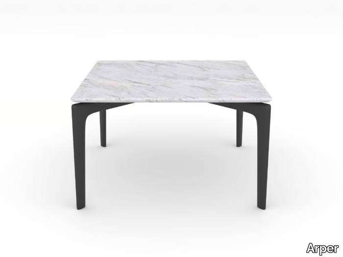 SAUL - Square marble coffee table _ Arper