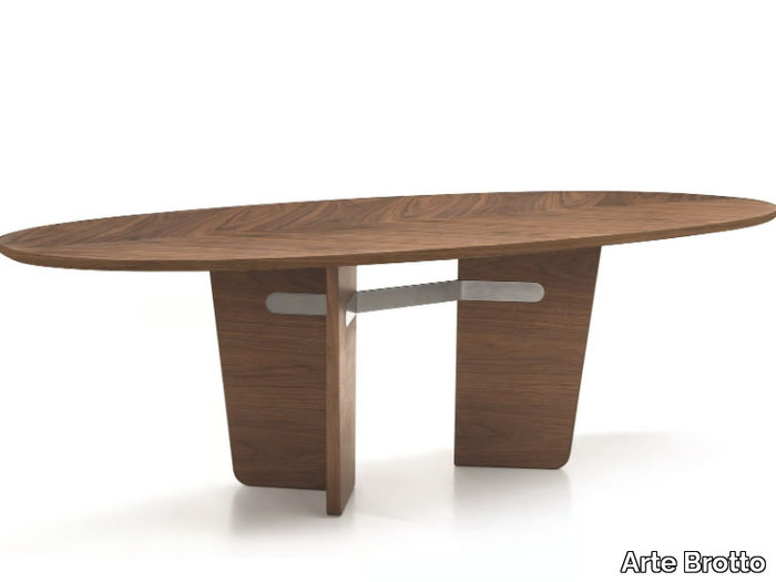 PRINCIPE MP.604 - Oval walnut table _ Arte Brotto