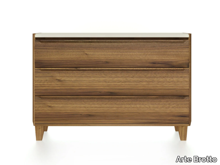 LEONARDO L375N.M - Leather chest of drawers _ Arte Brotto