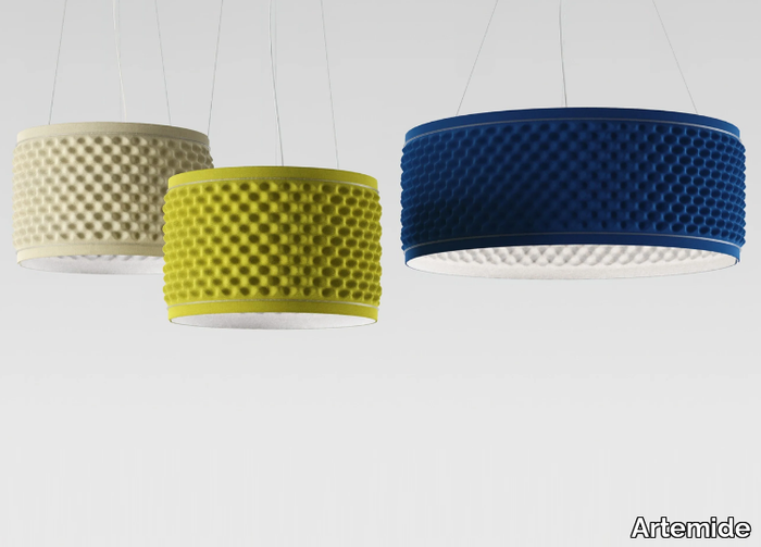 EGGBOARD CIRCLE - Acoustic pendant lamp _ Artemide