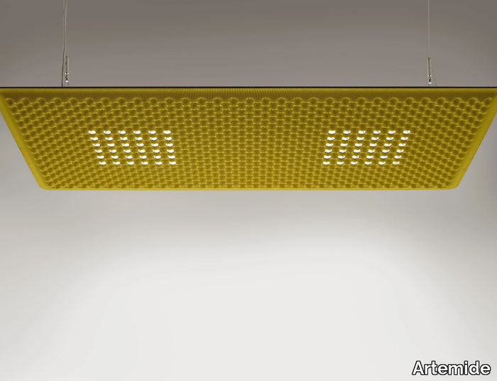 EGGBOARD MATRIX 1600X800 - Fabric hanging acoustic panel / pendant lamp _ Artemide