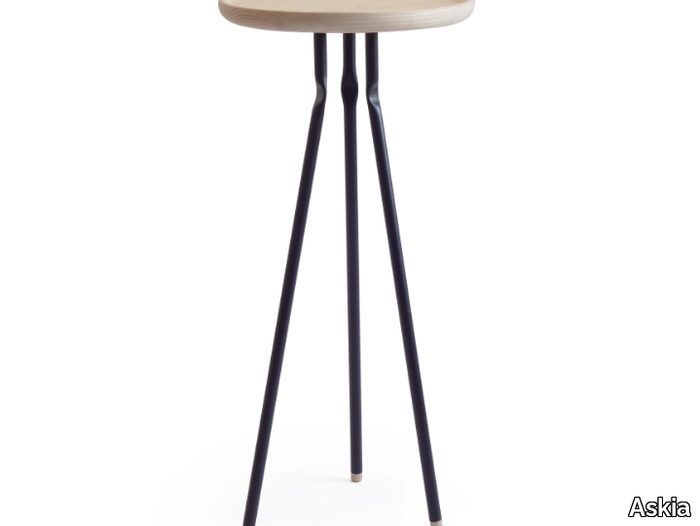 BEND OCCASIONAL TABLE - Round ash high side table _ Askia