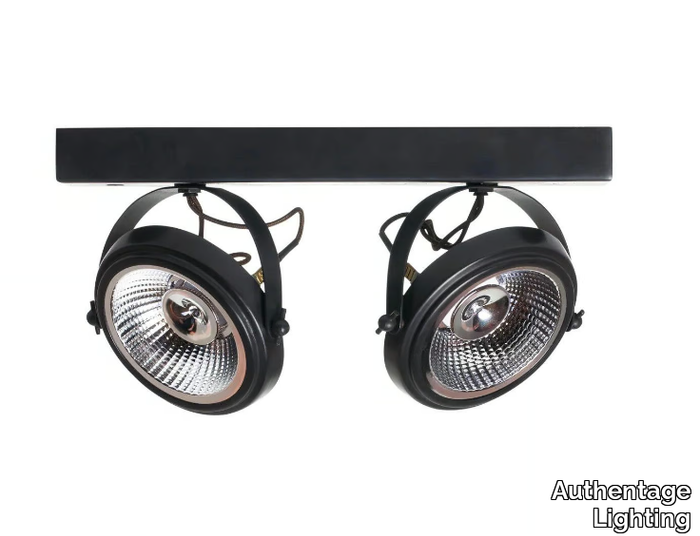 CENTONZE ON ROUNDED PROFILE - Multiple adjustable brass spotlight _ Authentage Lighting