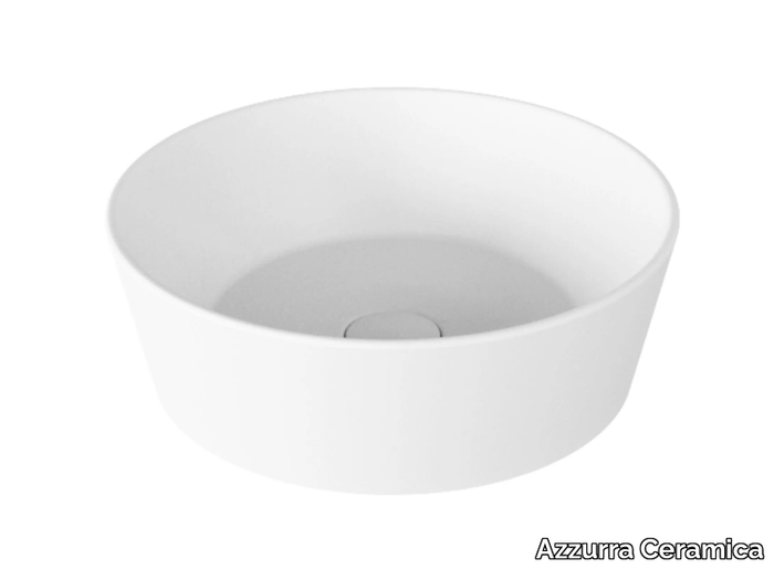 FORMA - Countertop round single ceramic washbasin _ Azzurra Ceramica