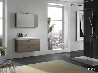 JUPITER 06 - Wall-mounted vanity unit with mirror _ BMT