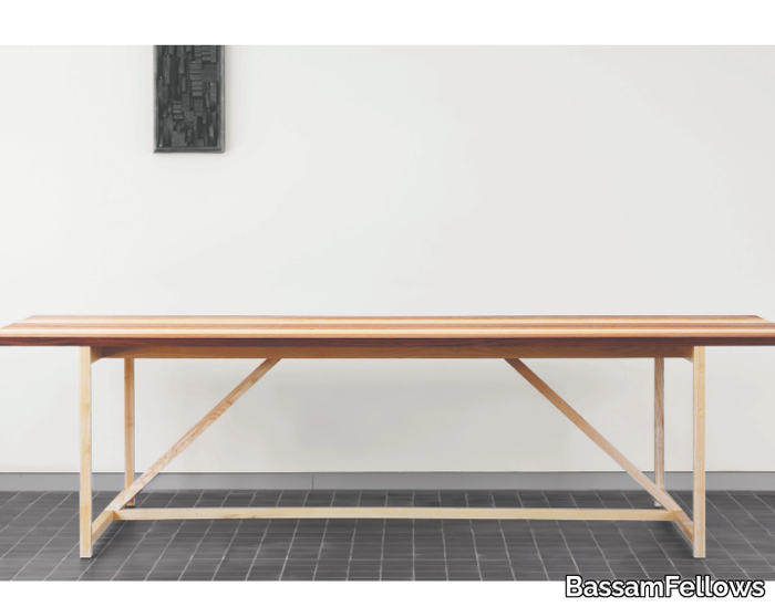 STRIPE - Rectangular solid wood table _ BassamFellows