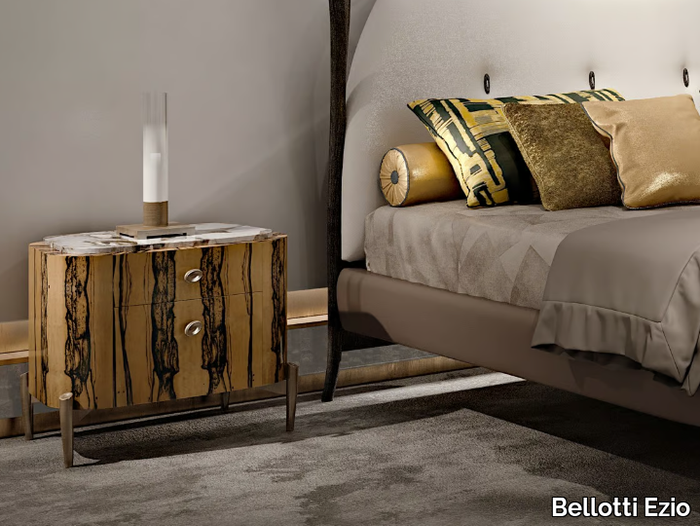 LAPETO - Rounded bedside table with drawers _ Bellotti Ezio