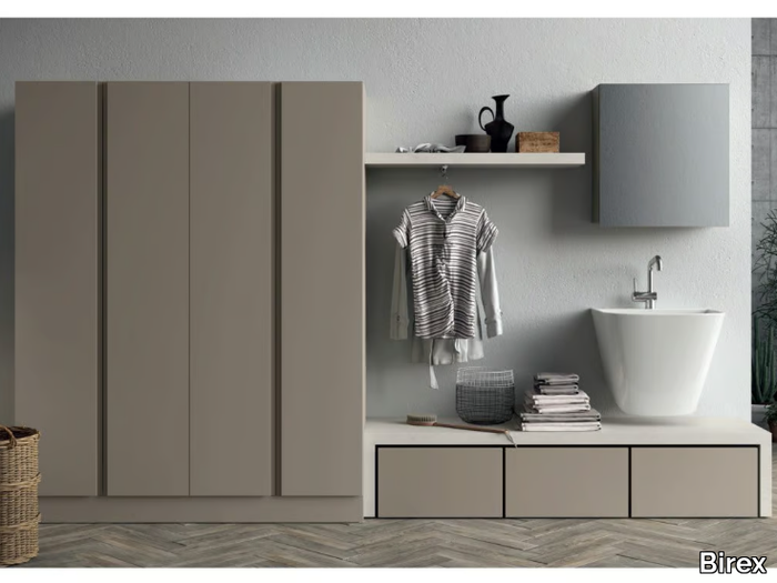 IDROBOX COMP. 5 - Sectional laundry room cabinet with sink _ Birex