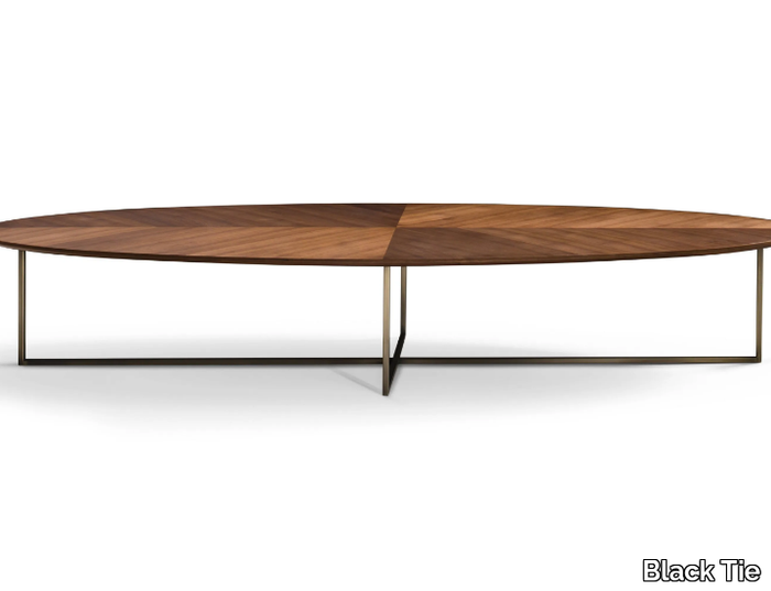 OLEG - Low MDF and metal coffee table _ Black Tie