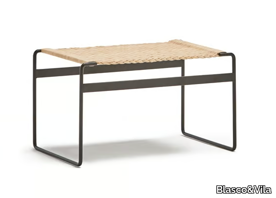 FORMENTOR - Sled base rattan footstool _ Blasco&Vila