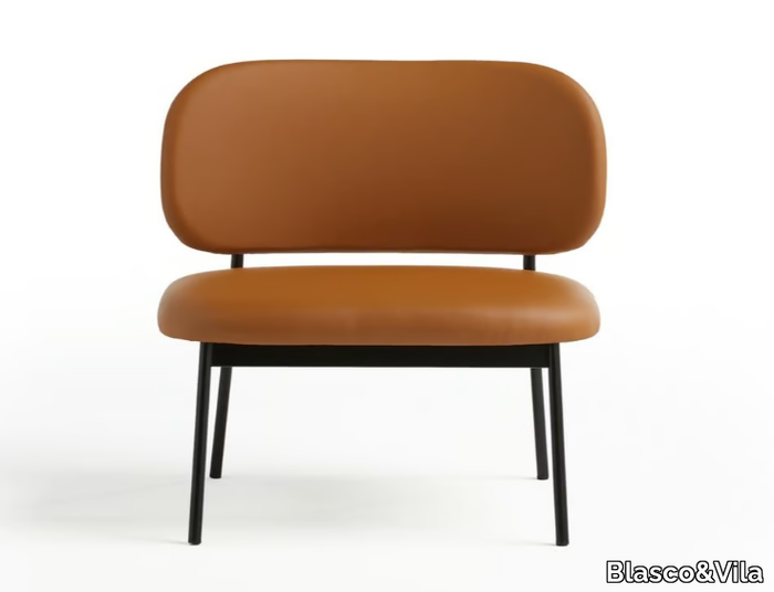 RC METAL - Leather easy chair _ Blasco&Vila