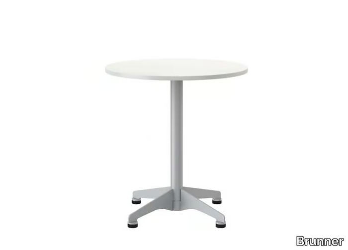 PIVOT - Round drop-leaf table with 4-star base _ Brunner
